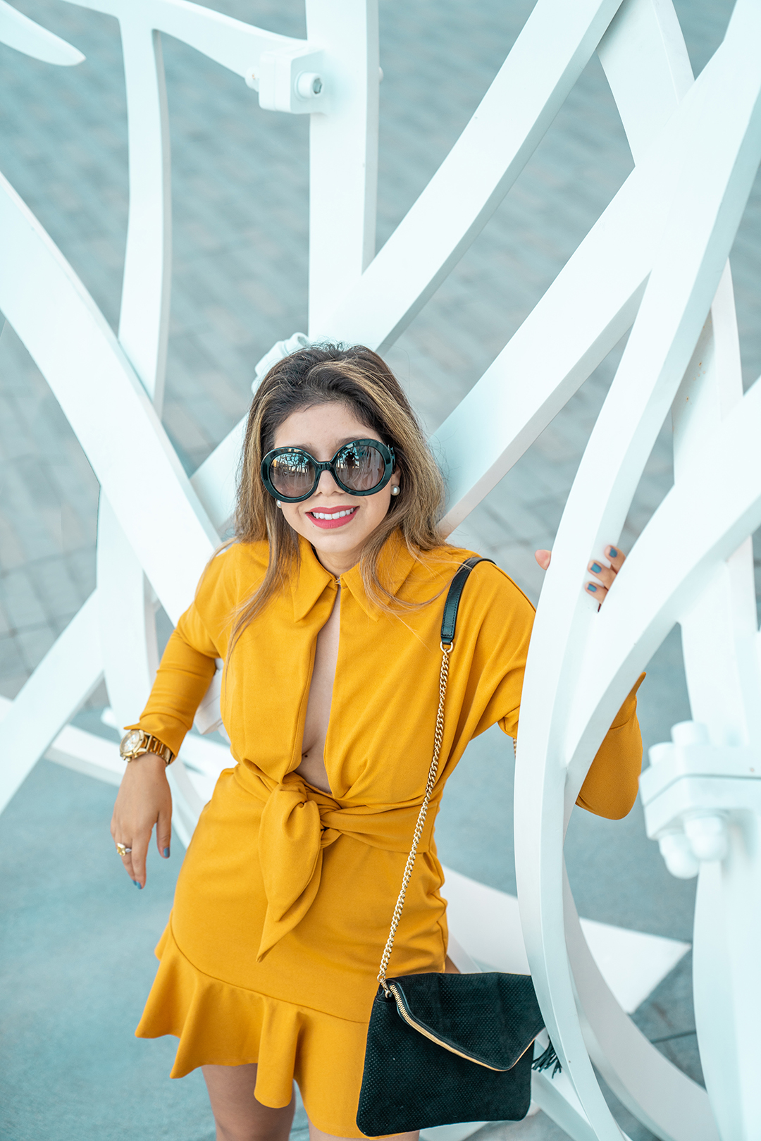 ASOS - Yellow Drop Waist Mini Dress, Pacific Soul Downtown San Diego